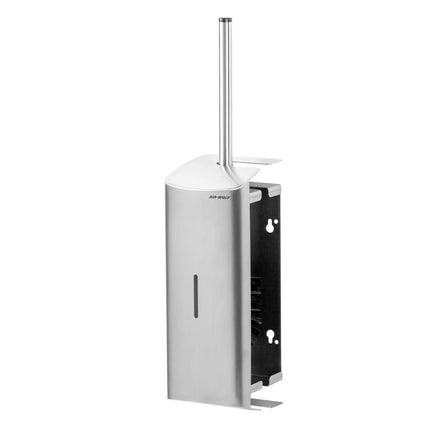 AIR-WOLF | Wall Mounted Toilet Brush Holder – Closed Front, Removable Liner, Fixings Included