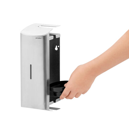 AIR-WOLF | Wall Mounted Toilet Brush Holder – Closed Front, Removable Liner, Fixings Included