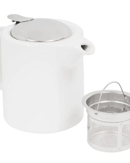 Ấm Trà Phong Cách Washington Service Ideas TPCW16WH 480 ml Kèm Nắp Giỏ Lọc Màu Trắng