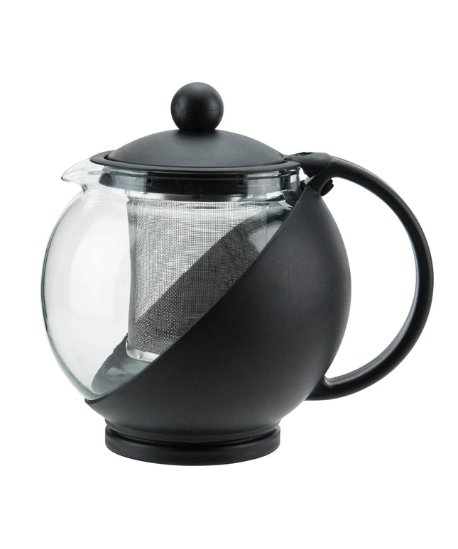 Ấm Trà Thủy Tinh Winco GTP-25 740 ml Đen/Trong Suốt