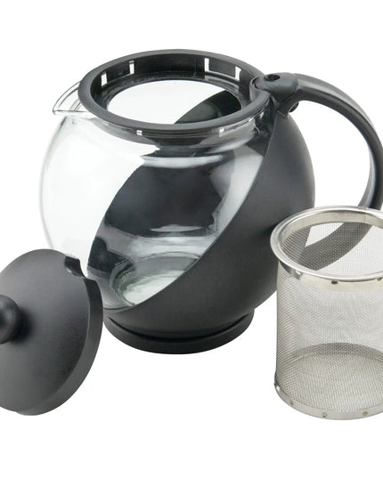 Ấm Trà Thủy Tinh Winco GTP-25 740 ml Đen/Trong Suốt