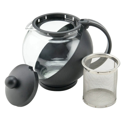 Ấm Trà Thủy Tinh Winco GTP-25 740 ml Đen/Trong Suốt