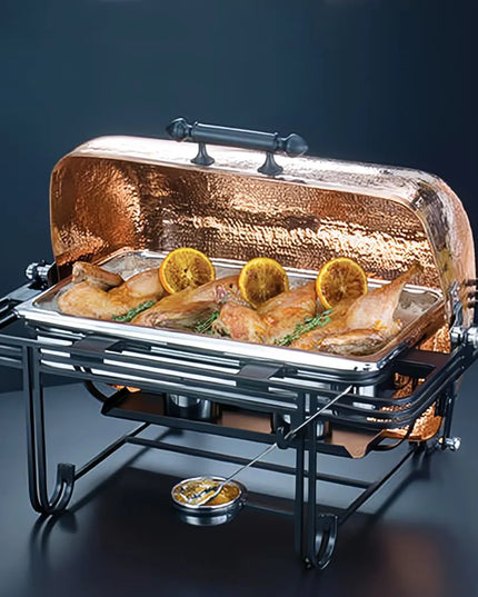 American Metalcraft MESA72C Full Size Chafer w/ Roll-top Lid & Chafing Fuel Heat