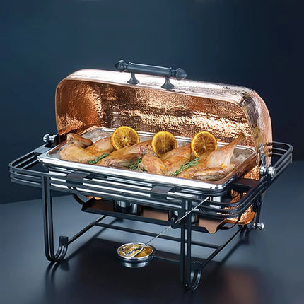 American Metalcraft MESA72C Full Size Chafer w/ Roll-top Lid & Chafing Fuel Heat