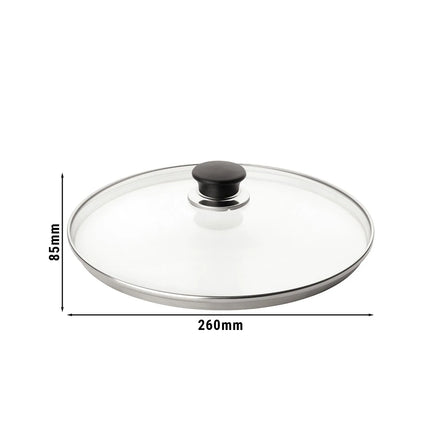 BALLARINI | Universal Glass Pan Lid Ø 24 cm – domed - without steam vent - dishwasher-safe - heat-resistant knob