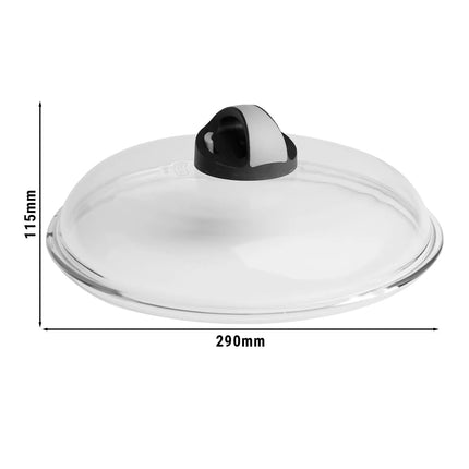 BALLARINI | Universal Glass Pan Lid Ø 28 cm – domed - dishwasher-safe - heat-resistant knob