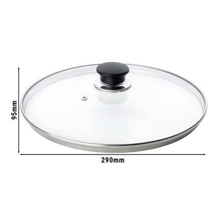 BALLARINI | Universal Glass Pan Lid Ø 28 cm – domed - dishwasher-safe - heat-resistant knob