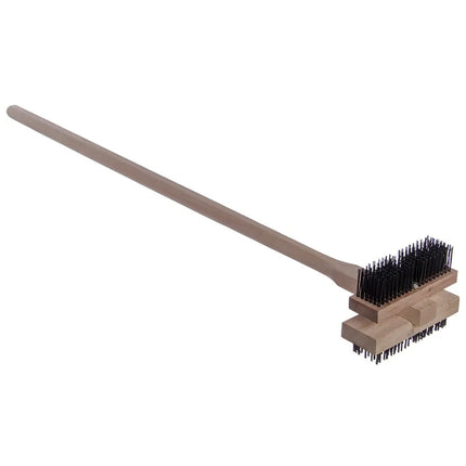 Bàn Chải Cọ Vỉ Nướng Double Broiler King Carlisle 4029400 Thép Carbon/Gỗ Cứng