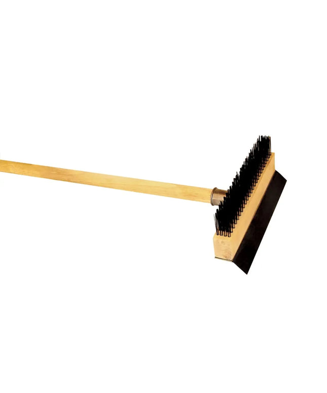 Bàn Chải Lò Nướng Pizza Thunder Group WDPB037 94 cm Lông Thép Cạo Gạt Cán Gỗ