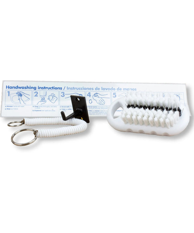Bàn Chải Rửa Tay & Móng Carlisle 40021EC02 Lông Polyester Trắng Có Móc Treo 5.7 cm