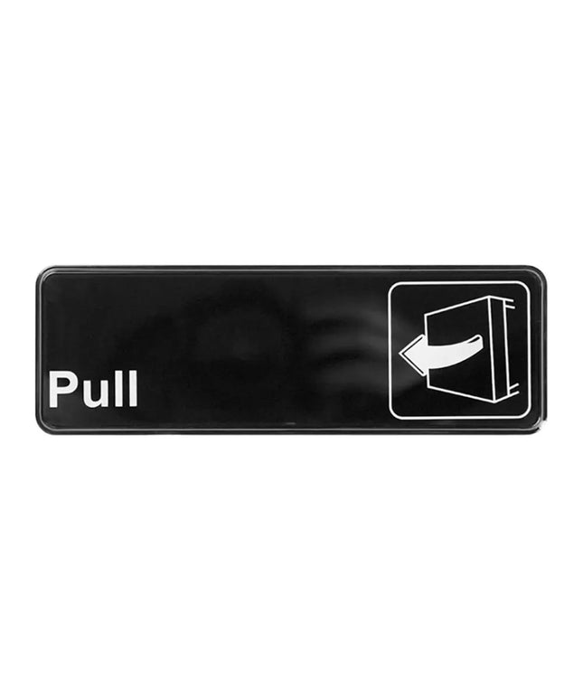 Bảng Hiệu Kéo (PULL) Kèm Biểu Tượng Winco SGN-302 7.6 x 22.9 cm, Đen