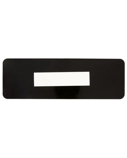 Bảng Hiệu 'Không Thanh Toán Bằng Séc' Vollrath 4520 7.6 x 22.9 cm, Chữ Trắng Nền Đen