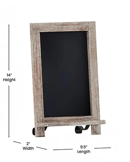 Bảng Hiệu Phấn Có Chân Flash Furniture 10-HFKHD-GDI-CRE8-322315-GG - Bộ 10 Cái, Rộng 24.1 cm x Cao 35.6 cm, Khung Gỗ Thông, Màu Nâu
