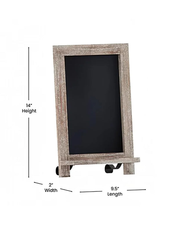 Bảng Hiệu Phấn Có Chân Flash Furniture 10-HFKHD-GDI-CRE8-322315-GG - Bộ 10 Cái, Rộng 24.1 cm x Cao 35.6 cm, Khung Gỗ Thông, Màu Nâu