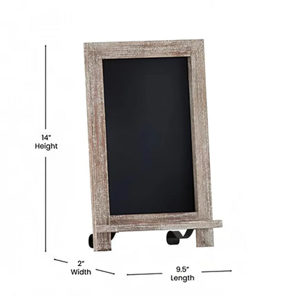 Bảng Hiệu Phấn Có Chân Flash Furniture 10-HFKHD-GDI-CRE8-322315-GG - Bộ 10 Cái, Rộng 24.1 cm x Cao 35.6 cm, Khung Gỗ Thông, Màu Nâu