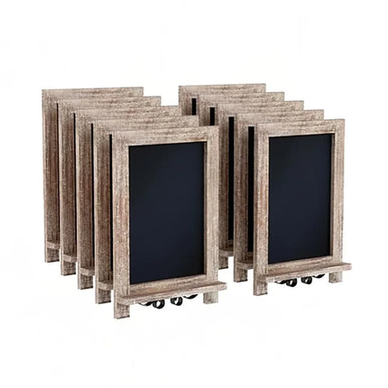 Bảng Hiệu Phấn Có Chân Flash Furniture 10-HFKHD-GDI-CRE8-322315-GG - Bộ 10 Cái, Rộng 24.1 cm x Cao 35.6 cm, Khung Gỗ Thông, Màu Nâu