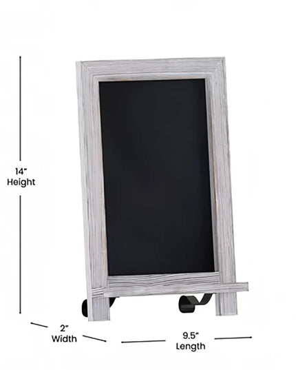 Bảng Hiệu Phấn Có Chân Flash Furniture 10-HFKHD-GDIS-CRE8-022315-GG - Bộ 10 Cái, Rộng 24.1 cm x Cao 35.6 cm, Khung Gỗ Thông, Màu Trắng