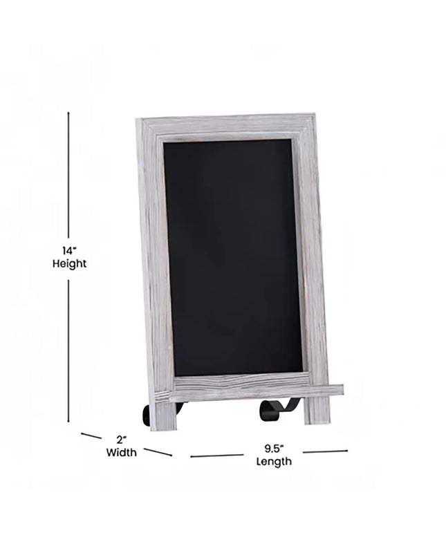 Bảng Hiệu Phấn Có Chân Flash Furniture 10-HFKHD-GDIS-CRE8-022315-GG - Bộ 10 Cái, Rộng 24.1 cm x Cao 35.6 cm, Khung Gỗ Thông, Màu Trắng