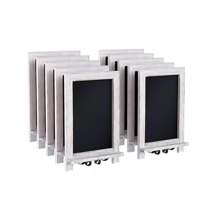 Bảng Hiệu Phấn Có Chân Flash Furniture 10-HFKHD-GDIS-CRE8-022315-GG - Bộ 10 Cái, Rộng 24.1 cm x Cao 35.6 cm, Khung Gỗ Thông, Màu Trắng