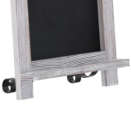 Bảng Hiệu Phấn Có Chân Flash Furniture 10-HFKHD-GDIS-CRE8-022315-GG - Bộ 10 Cái, Rộng 24.1 cm x Cao 35.6 cm, Khung Gỗ Thông, Màu Trắng