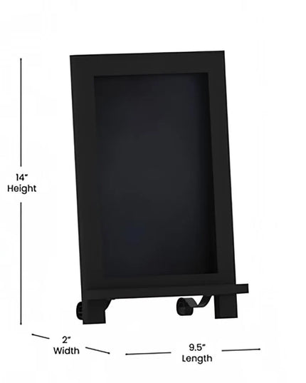 Bảng Hiệu Phấn Có Chân Flash Furniture 10-HFKHD-GDIS-CRE8-222315-GG - Bộ 10 Cái, Rộng 24.1 cm x Cao 35.6 cm, Khung Gỗ Thông, Màu Đen
