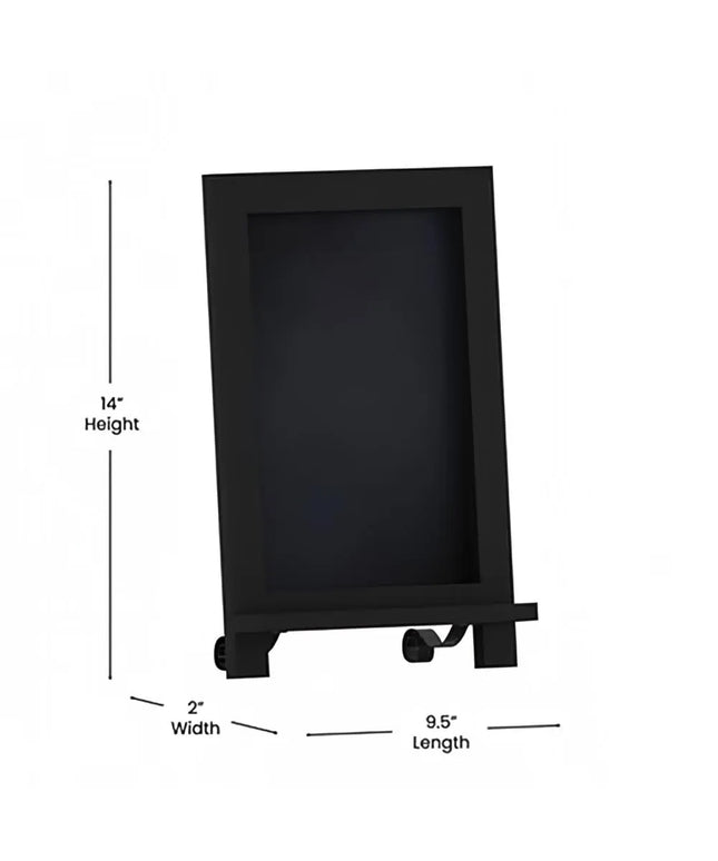 Bảng Hiệu Phấn Có Chân Flash Furniture 10-HFKHD-GDIS-CRE8-222315-GG - Bộ 10 Cái, Rộng 24.1 cm x Cao 35.6 cm, Khung Gỗ Thông, Màu Đen