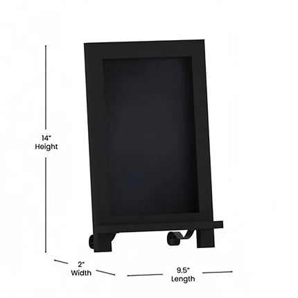 Bảng Hiệu Phấn Có Chân Flash Furniture 10-HFKHD-GDIS-CRE8-222315-GG - Bộ 10 Cái, Rộng 24.1 cm x Cao 35.6 cm, Khung Gỗ Thông, Màu Đen