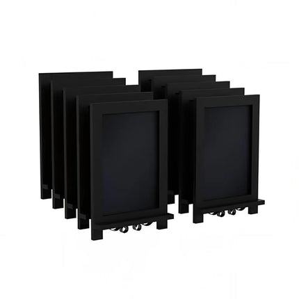 Bảng Hiệu Phấn Có Chân Flash Furniture 10-HFKHD-GDIS-CRE8-222315-GG - Bộ 10 Cái, Rộng 24.1 cm x Cao 35.6 cm, Khung Gỗ Thông, Màu Đen