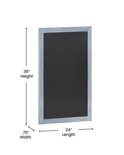 Bảng Hiệu Phấn Treo Tường Flash Furniture HGWA-1GD-CRE8-072315-GG - 61cm Rộng x 91.4cm Cao, Khung Gỗ Thông, Màu Xanh Mộc Mạc