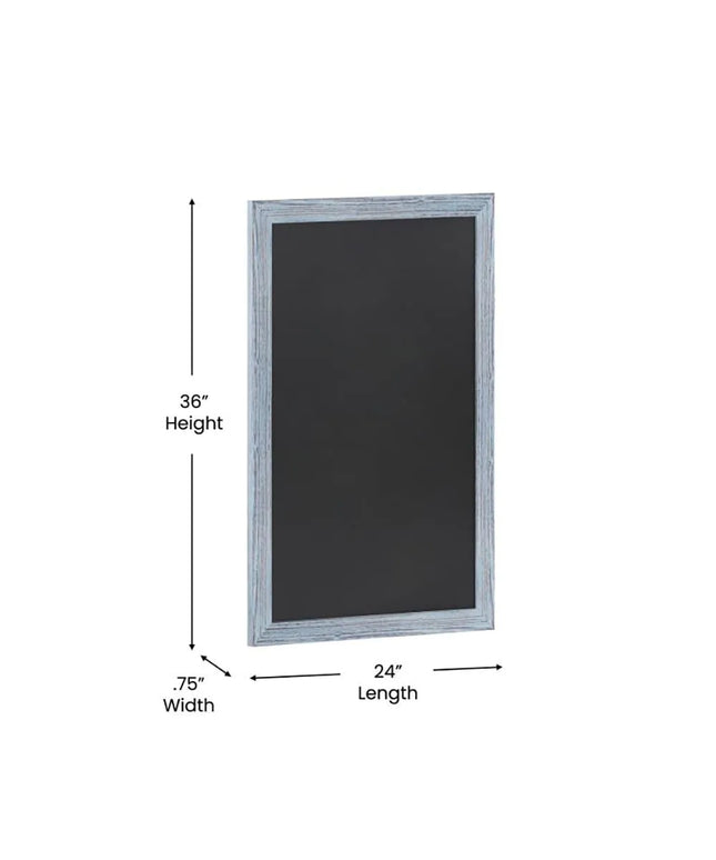 Bảng Hiệu Phấn Treo Tường Flash Furniture HGWA-1GD-CRE8-072315-GG - 61cm Rộng x 91.4cm Cao, Khung Gỗ Thông, Màu Xanh Mộc Mạc