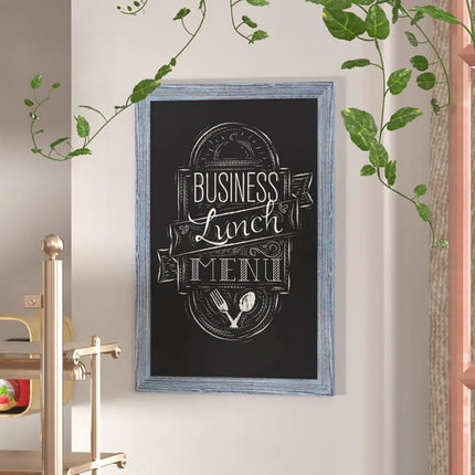 Bảng Hiệu Phấn Treo Tường Flash Furniture HGWA-1GD-CRE8-072315-GG - 61cm Rộng x 91.4cm Cao, Khung Gỗ Thông, Màu Xanh Mộc Mạc