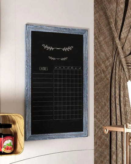 Bảng Hiệu Phấn Treo Tường Flash Furniture HGWA-1GD-CRE8-072315-GG - 61cm Rộng x 91.4cm Cao, Khung Gỗ Thông, Màu Xanh Mộc Mạc