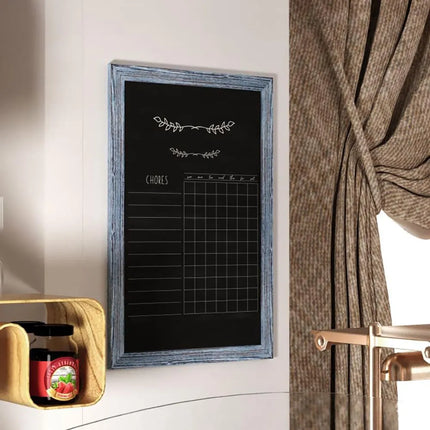 Bảng Hiệu Phấn Treo Tường Flash Furniture HGWA-1GD-CRE8-072315-GG - 61cm Rộng x 91.4cm Cao, Khung Gỗ Thông, Màu Xanh Mộc Mạc