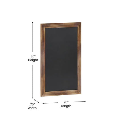 Bảng Hiệu Phấn Treo Tường Flash Furniture HGWA-GDIS-CRE8-462315-GG - 50.8cm Rộng x 76.2cm Cao, Khung Gỗ Thông, Màu Nâu