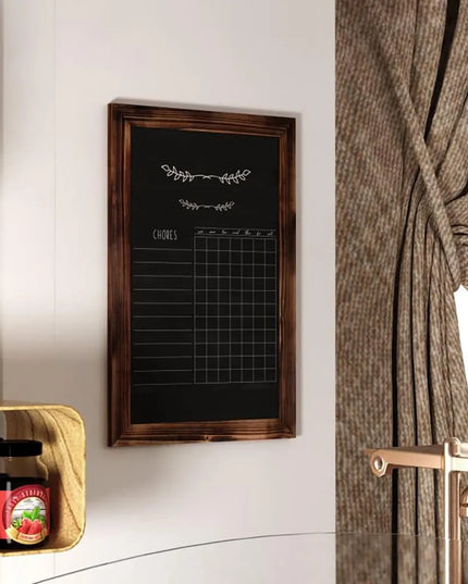 Bảng Hiệu Phấn Treo Tường Flash Furniture HGWA-GDIS-CRE8-462315-GG - 50.8cm Rộng x 76.2cm Cao, Khung Gỗ Thông, Màu Nâu