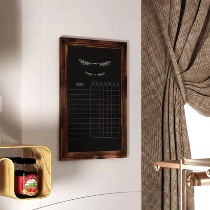 Bảng Hiệu Phấn Treo Tường Flash Furniture HGWA-GDIS-CRE8-462315-GG - 50.8cm Rộng x 76.2cm Cao, Khung Gỗ Thông, Màu Nâu
