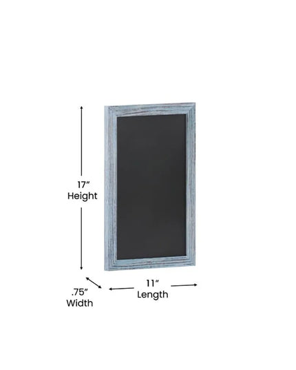 Bảng Hiệu Phấn Treo Tường Flash Furniture HGWA-GDIS-CRE8-562315-GG - Rộng 27.9cm x Cao 43.2cm, Khung Gỗ Thông, Xanh Mộc Mạc
