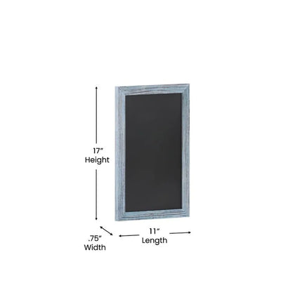 Bảng Hiệu Phấn Treo Tường Flash Furniture HGWA-GDIS-CRE8-562315-GG - Rộng 27.9cm x Cao 43.2cm, Khung Gỗ Thông, Xanh Mộc Mạc
