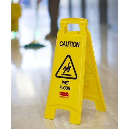 Bảng Hiệu Sàn 2 Mặt Rubbermaid FG611277YEL - "Caution Wet Floor", Vàng