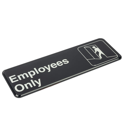 Bảng Hiệu Tablecraft 1002045.2 cmEmployees Only" - 7.6cm x 22.9cm, Mặt Sau Keo Dán