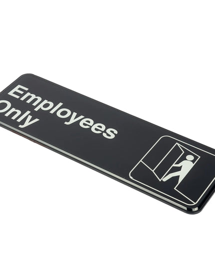 Bảng Hiệu Tablecraft 1002045.2 cmEmployees Only" - 7.6cm x 22.9cm, Mặt Sau Keo Dán