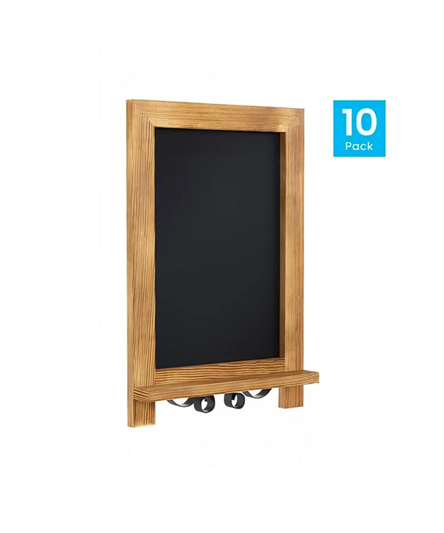 Bảng Phấn Có Chân Flash Furniture 10-HFKHD-GDIS-CRE8-122315-GG - Bộ 10 Cái, Rộng 24.1 cm x Cao 35.6 cm, Khung Gỗ Thông, Màu Nâu