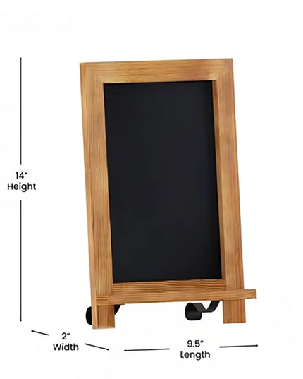 Bảng Phấn Có Chân Flash Furniture 10-HFKHD-GDIS-CRE8-122315-GG - Bộ 10 Cái, Rộng 24.1 cm x Cao 35.6 cm, Khung Gỗ Thông, Màu Nâu