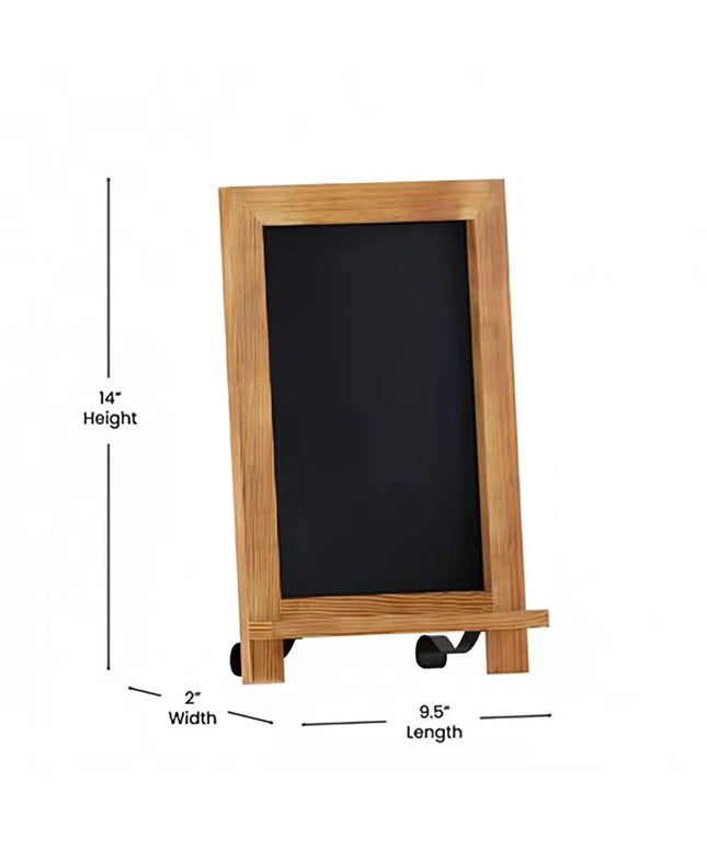 Bảng Phấn Có Chân Flash Furniture 10-HFKHD-GDIS-CRE8-122315-GG - Bộ 10 Cái, Rộng 24.1 cm x Cao 35.6 cm, Khung Gỗ Thông, Màu Nâu