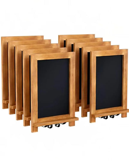 Bảng Phấn Có Chân Flash Furniture 10-HFKHD-GDIS-CRE8-122315-GG - Bộ 10 Cái, Rộng 24.1 cm x Cao 35.6 cm, Khung Gỗ Thông, Màu Nâu