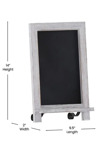 Bảng Phấn Có Chân Flash Furniture HFKHD-GDIS-CRE8-022315-GG - 24.1 cm Rộng x 35.6 cm Cao, Khung Gỗ Thông, Trắng