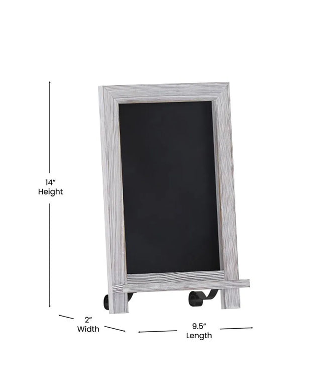 Bảng Phấn Có Chân Flash Furniture HFKHD-GDIS-CRE8-022315-GG - 24.1 cm Rộng x 35.6 cm Cao, Khung Gỗ Thông, Trắng