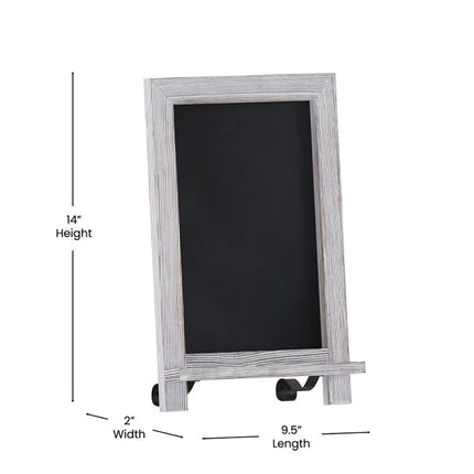 Bảng Phấn Có Chân Flash Furniture HFKHD-GDIS-CRE8-022315-GG - 24.1 cm Rộng x 35.6 cm Cao, Khung Gỗ Thông, Trắng