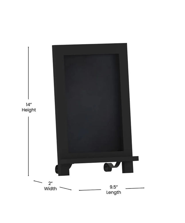 Bảng Phấn Có Chân Flash Furniture HFKHD-GDIS-CRE8-222315-GG - 24.1 cm Rộng x 35.6 cm Cao, Khung Gỗ Thông, Đen