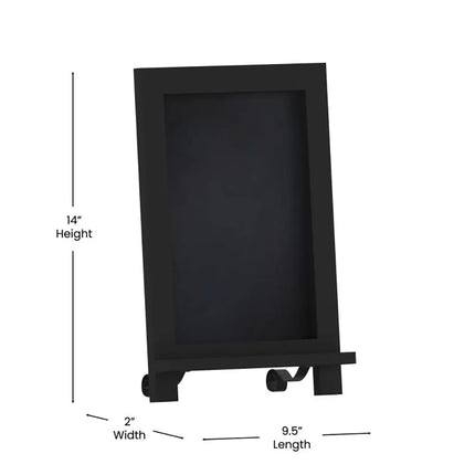 Bảng Phấn Có Chân Flash Furniture HFKHD-GDIS-CRE8-222315-GG - 24.1 cm Rộng x 35.6 cm Cao, Khung Gỗ Thông, Đen